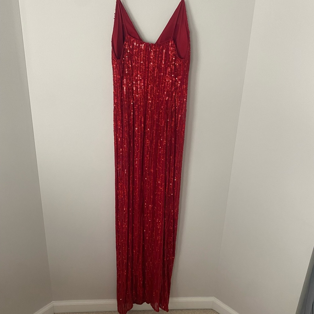 Scala Sequined Red Formal Gown - image 2